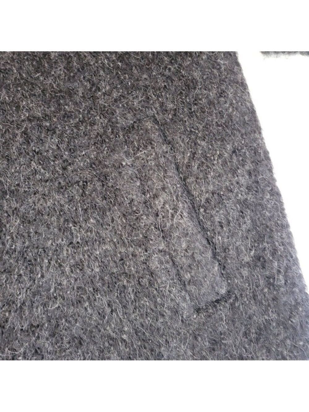 Eileen Fisher Alpaca Boucle Classic Collar Short Coat Charcoal Women's Size M - Picture 12 of 15